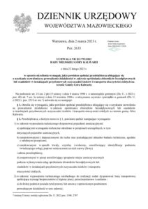 UCHWAŁA NR XC/793/2023 RADY MIEJSKIEJ GÓRY KALWARII z dnia 22 lutego 2023 r. w sprawie określenia wymagań, jakie powinien spełniać przedsiębiorca ubiegający się o uzyskanie zezwolenia na prowadzenie działalności w zakresie opróżniania zbiorników bezodpływowych lub osadników w instalacjach przydomowych oczyszczalni ścieków i transportu nieczystości ciekłych na terenie Gminy Góra Kalwaria