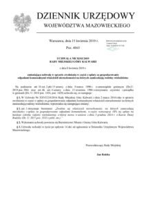 UCHWAŁA NR XI/81/2019 RADY MIEJSKIEJ GÓRY KALWARII z dnia 8 kwietnia 2019 r. zmieniająca uchwałę w sprawie zwolnienia w części z opłaty za gospodarowanie odpadami komunalnymi właścicieli nieruchomości na których zamieszkują rodziny wielodzietne